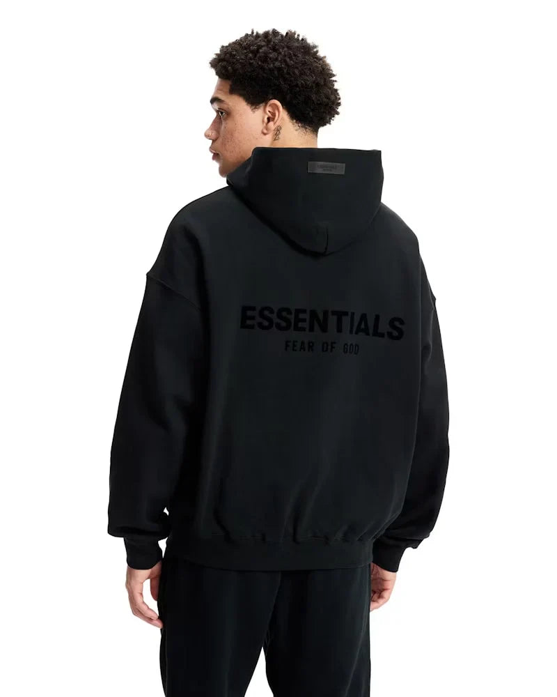 Fear of God Essentials Pullover Chest Logo Hoodie Stretch LimoBlack (4)