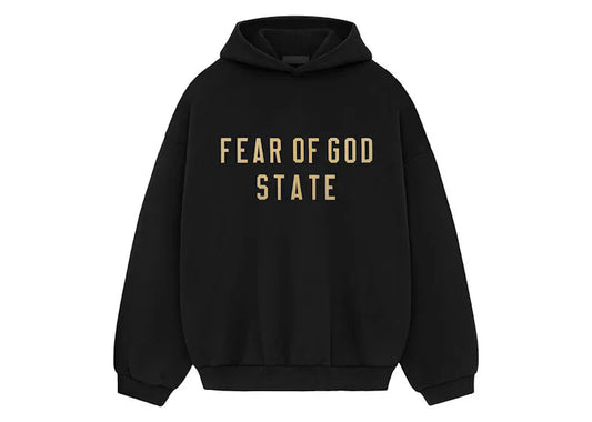 FearofGodEssentialsFleeceHoodieBlack