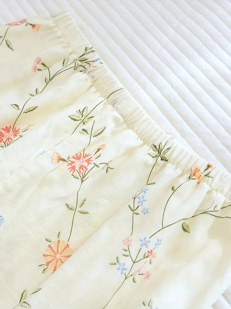 Elegant Floral Long Sleeve Pajama Set (3)