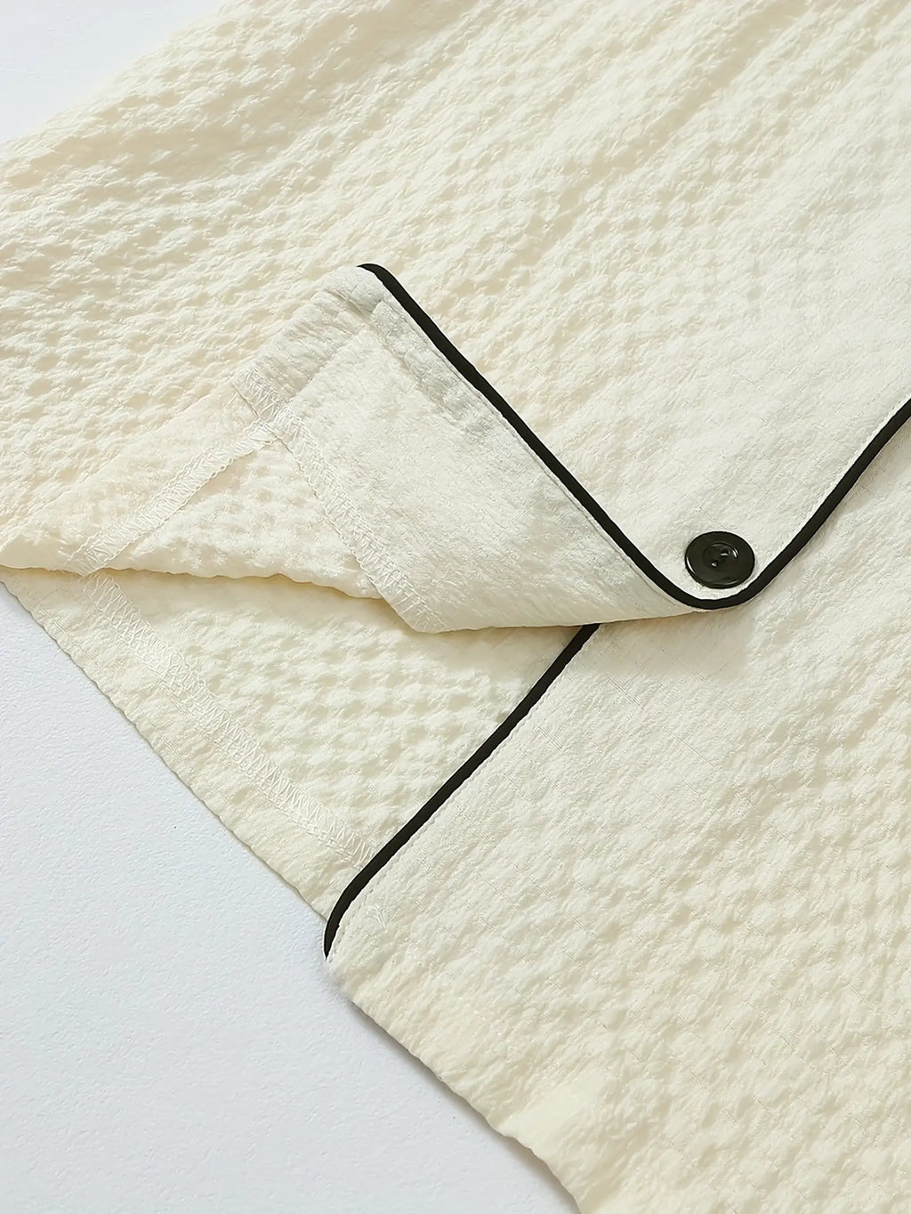 Heart-Shaped Embroidery Simple Pajamas Set (2)