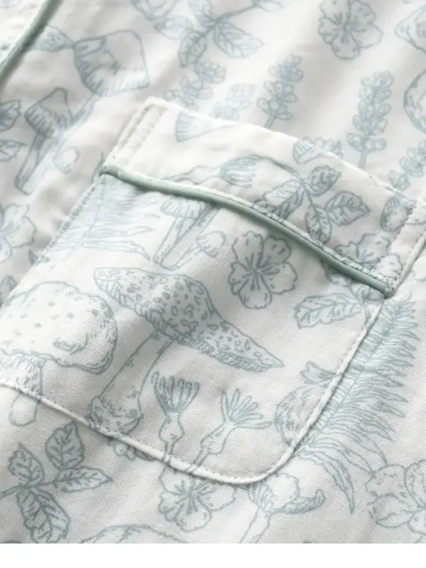 Green Mushroom Pajamas Set For Women - Image 3