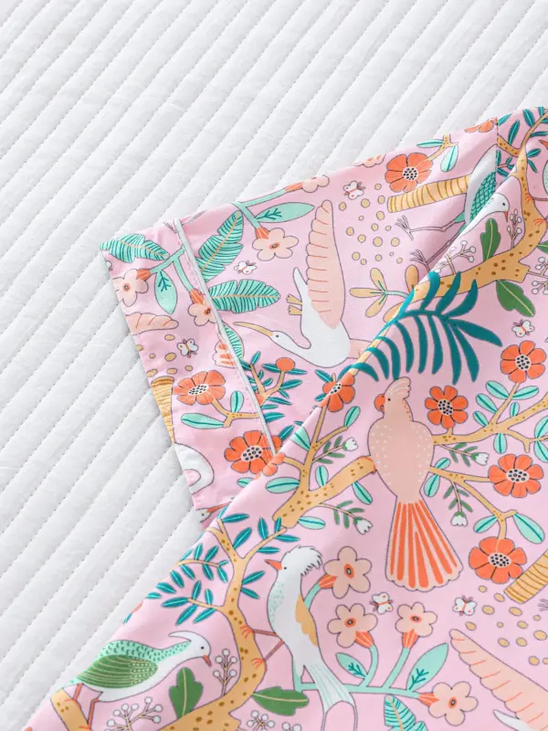 Allover Floral Short Sleeve Pajama Set - Image 5