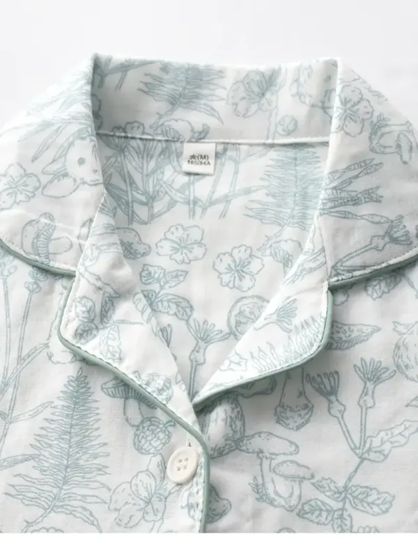 Green Mushroom Pajamas Set For Women - Image 5