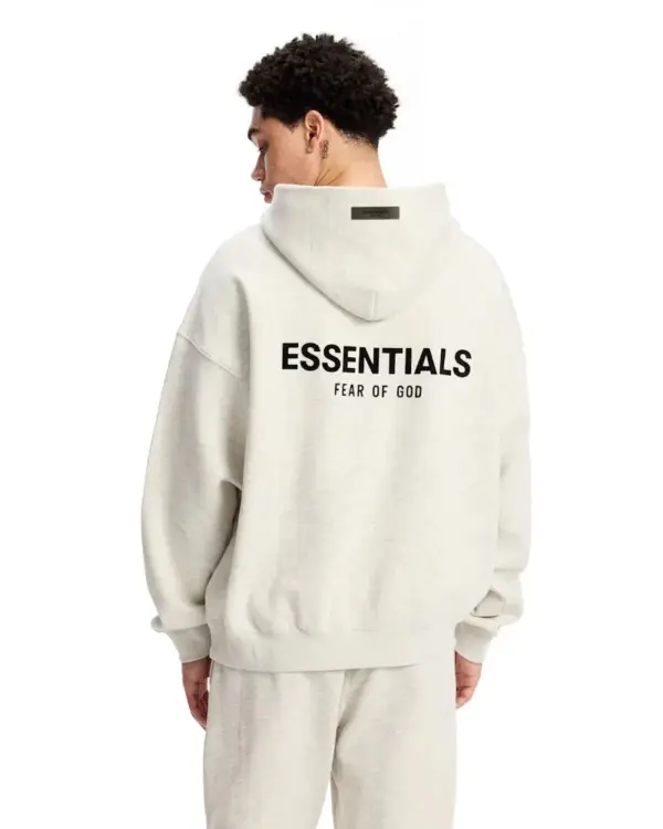 Fear of God Essentials Hoodie Light Oatmeal - Image 4