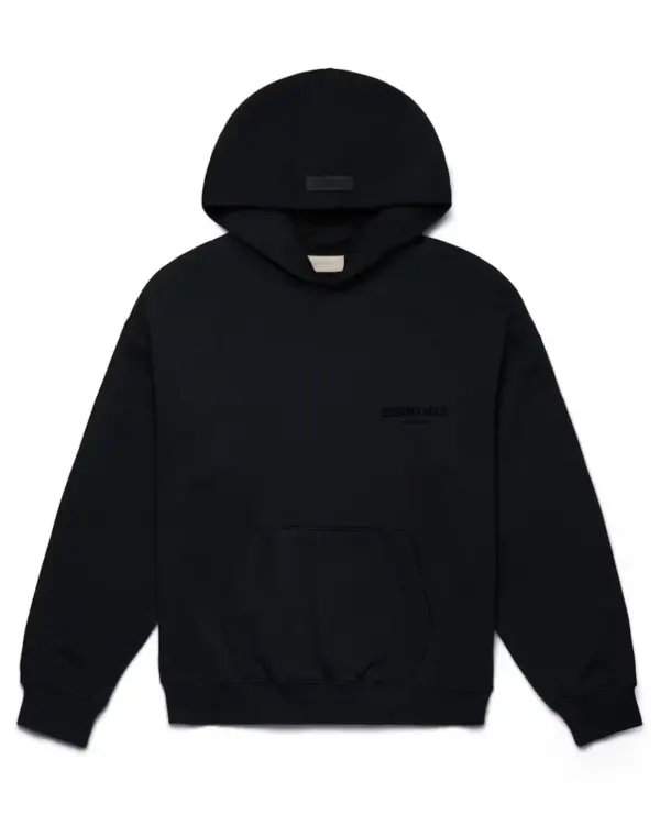 Fear of God Essentials Pullover Chest Logo Hoodie Stretch Limo/Black - Image 2