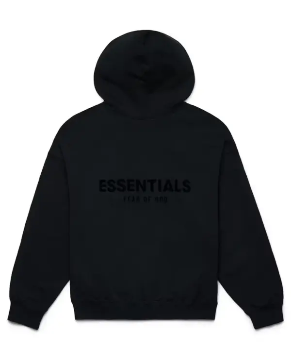Fear of God Essentials Pullover Chest Logo Hoodie Stretch Limo/Black - Image 3