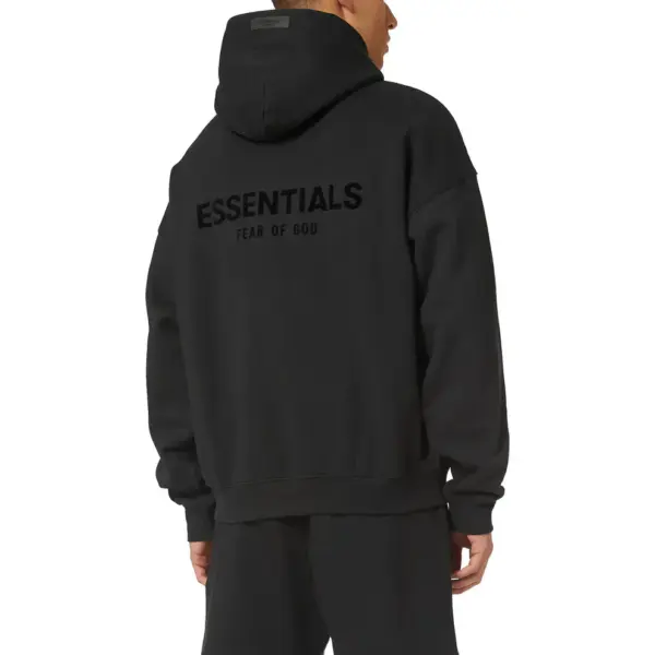 Fear of God Essentials Pullover Chest Logo Hoodie Stretch Limo/Black - Image 6