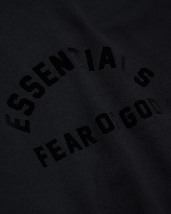Fear of God Essentials Arch Logo Hoodie Jet Black - Image 3