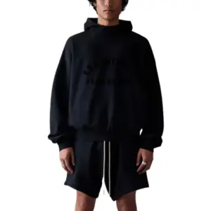 Fear of God Essentials Arch Logo Hoodie Jet Black