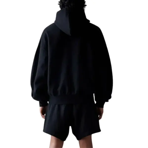 Fear of God Essentials Arch Logo Hoodie Jet Black - Image 5