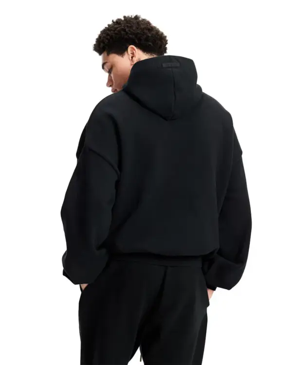 Fear of God Essentials Arch Logo Hoodie Jet Black - Image 6