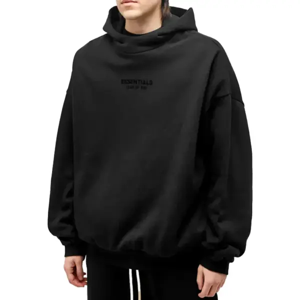 Fear of God Essentials Hoodie in Jet Black - Image 6