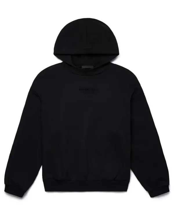Fear of God Essentials Hoodie in Jet Black - Image 5