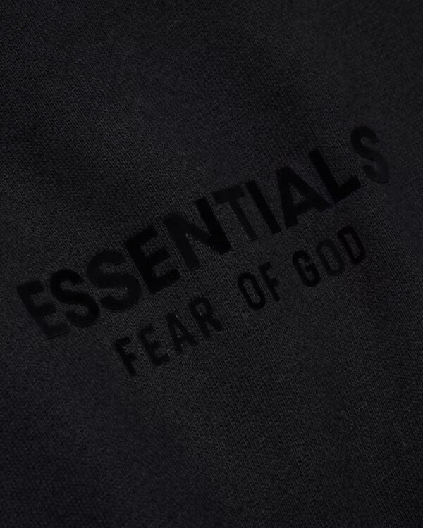 Fear of God Essentials Hoodie in Jet Black - Image 4