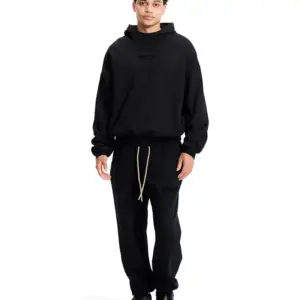 Fear of God Essentials Hoodie in Jet Black