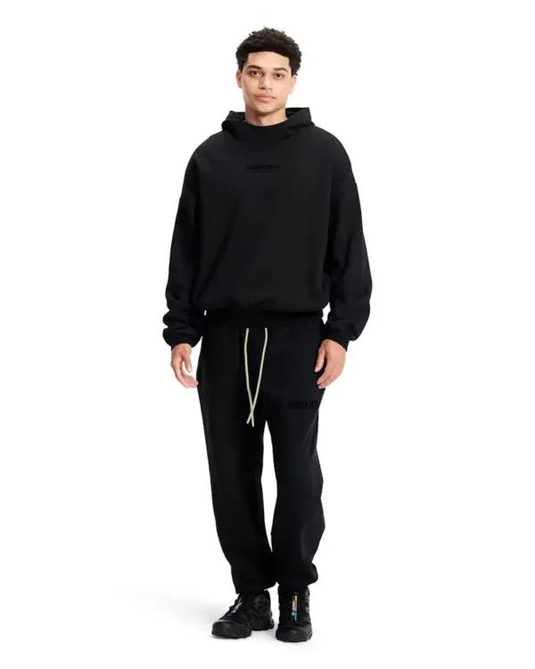 Fear of God Essentials Hoodie in Jet Black