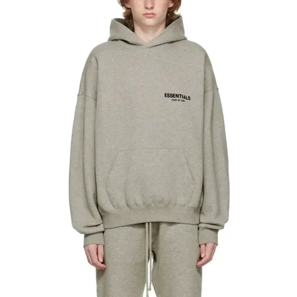 Fear of God Essentials Hoodie (2022) Dark Oatmeal - Image 4