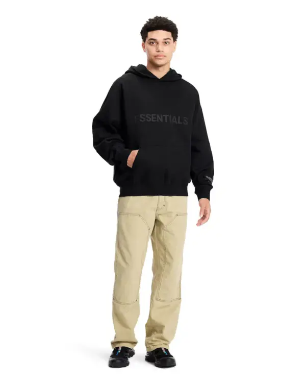 Fear of God Essentials Pullover Hoodie Applique Logo Dark Slate/Stretch Limo/Black - Image 3